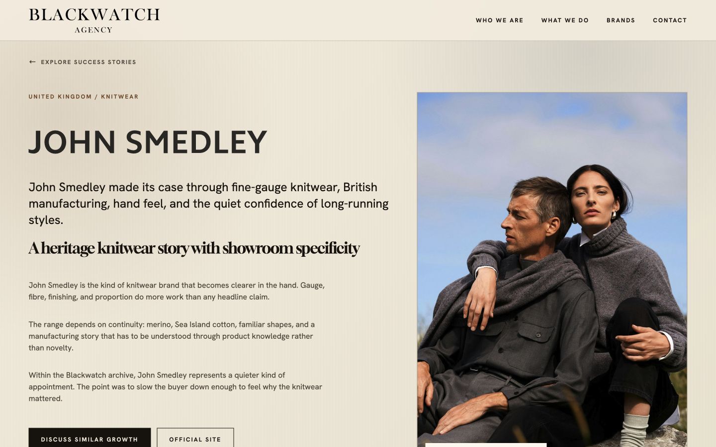Blackwatch Agency John Smedley case study on desktop