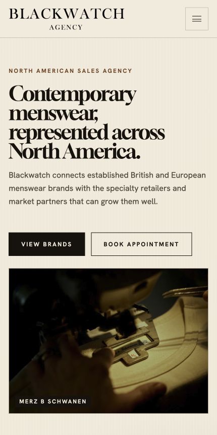 Blackwatch Agency mobile homepage